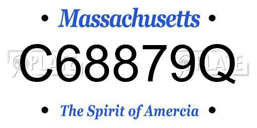 C68879Q Massachusetts License Plate