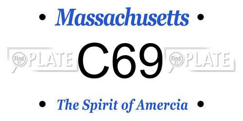 C69 Massachusetts License Plate