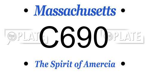 C690 Massachusetts License Plate