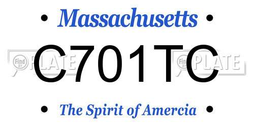 C701TC Massachusetts License Plate