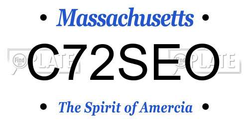C72SEO Massachusetts License Plate