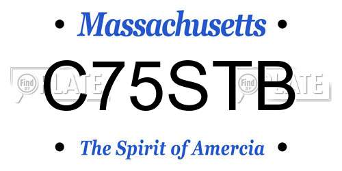 C75STB Massachusetts License Plate