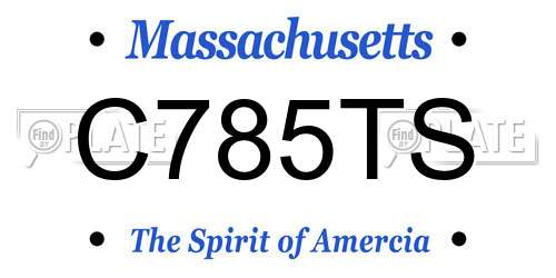 C785TS Massachusetts License Plate