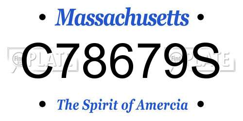 C78679S Massachusetts License Plate