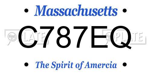 C787EQ Massachusetts License Plate
