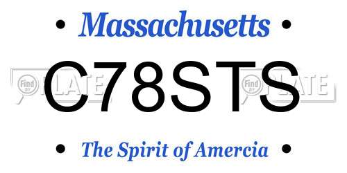 C78STS Massachusetts License Plate
