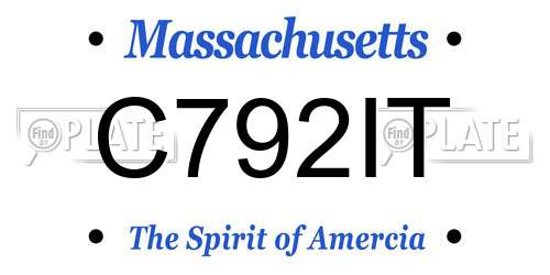 C792IT Massachusetts License Plate