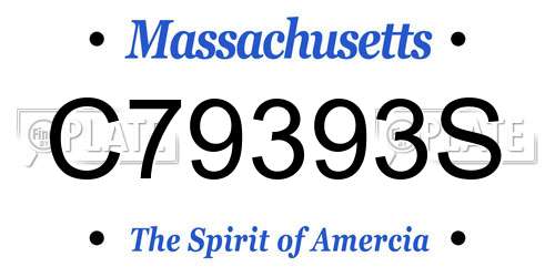 C79393S Massachusetts License Plate