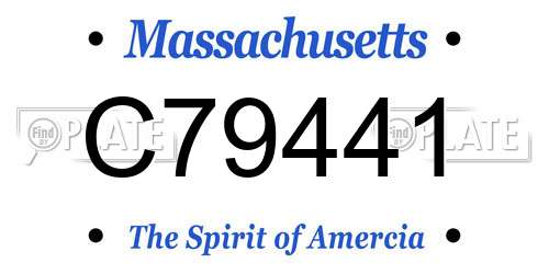 C79441 Massachusetts License Plate