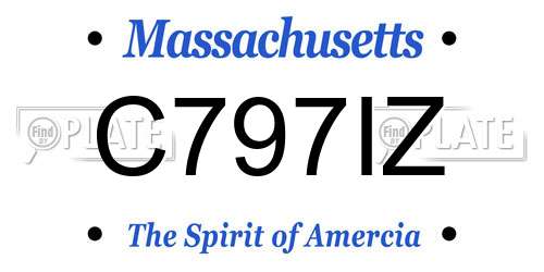 C797IZ Massachusetts License Plate