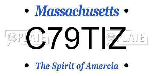 C79TIZ Massachusetts License Plate