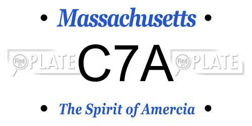 C7A Massachusetts License Plate