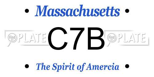 C7B Massachusetts License Plate