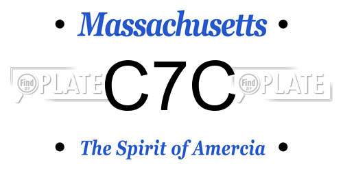 C7C Massachusetts License Plate