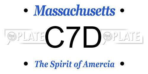 C7D Massachusetts License Plate