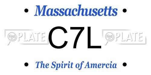 C7L Massachusetts License Plate