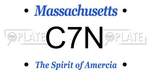 C7N Massachusetts License Plate