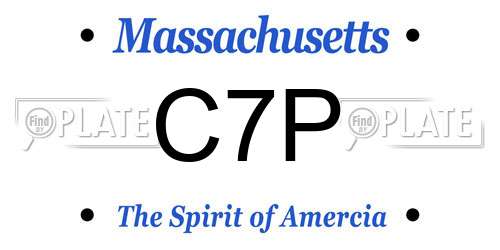 C7P Massachusetts License Plate