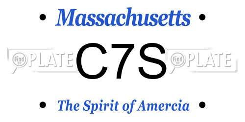C7S Massachusetts License Plate