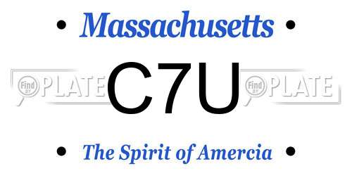 C7U Massachusetts License Plate