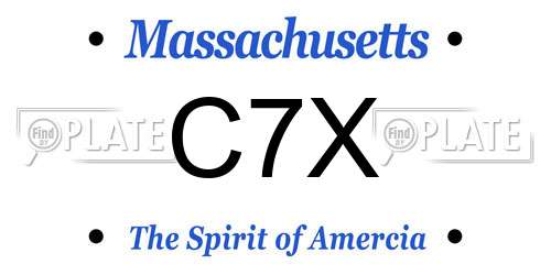 C7X Massachusetts License Plate
