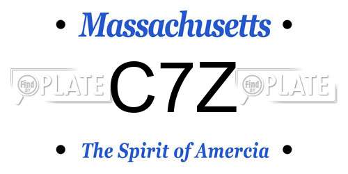 C7Z Massachusetts License Plate