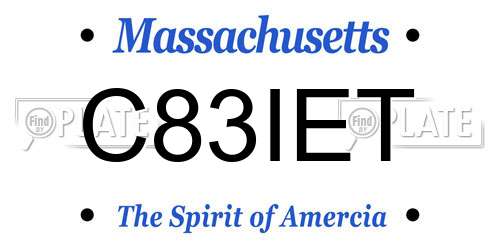 C83IET Massachusetts License Plate
