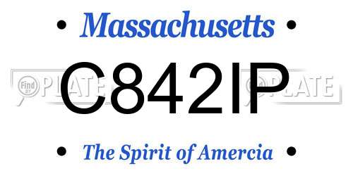 C842IP Massachusetts License Plate