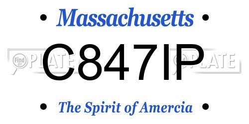 C847IP Massachusetts License Plate