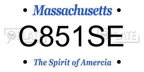 C851SE Massachusetts License Plate