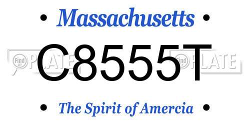 C8555T Massachusetts License Plate