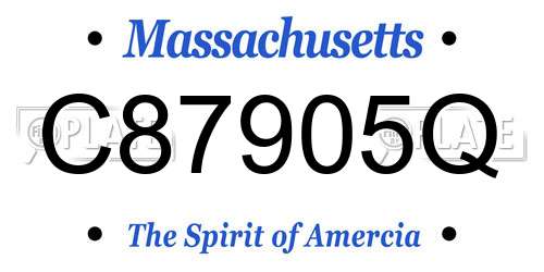 C87905Q Massachusetts License Plate