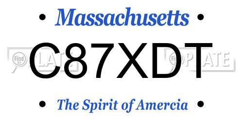 C87XDT Massachusetts License Plate