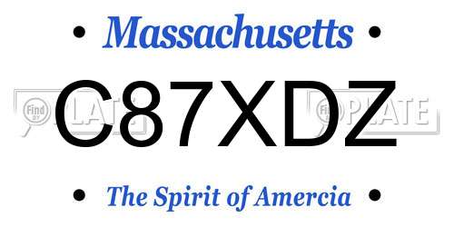 C87XDZ Massachusetts License Plate
