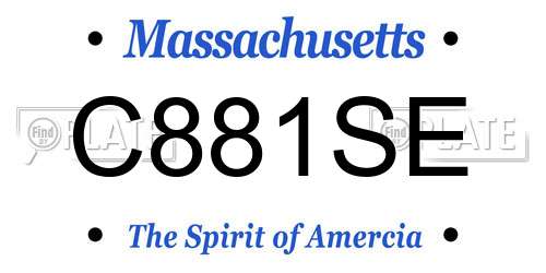 C881SE Massachusetts License Plate