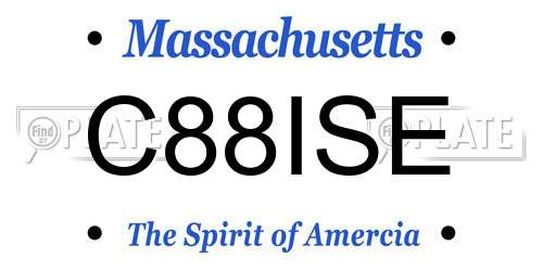 C88ISE Massachusetts License Plate