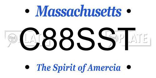 C88SST Massachusetts License Plate