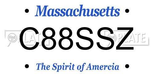 C88SSZ Massachusetts License Plate