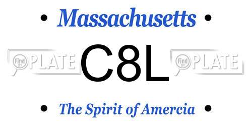C8L Massachusetts License Plate
