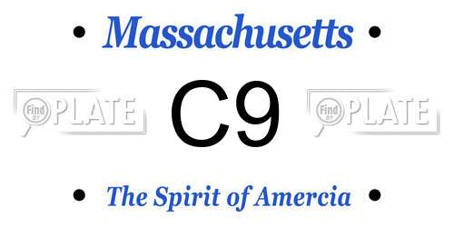 C9 Massachusetts License Plate