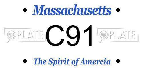 C91 Massachusetts License Plate