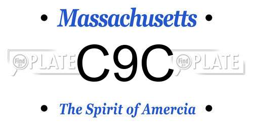 C9C Massachusetts License Plate