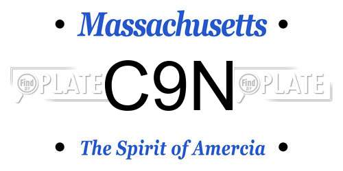 C9N Massachusetts License Plate