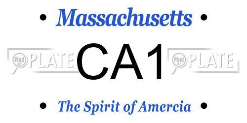 CA1 Massachusetts License Plate