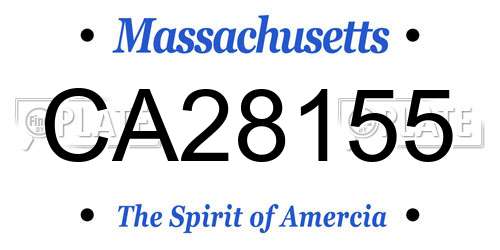 CA28155 Massachusetts License Plate