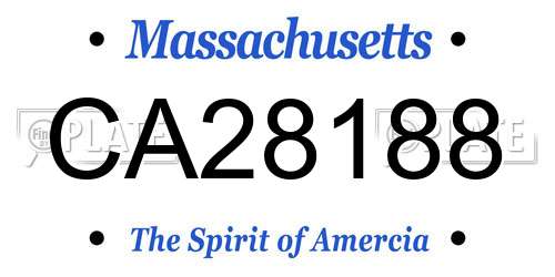 CA28188 Massachusetts License Plate