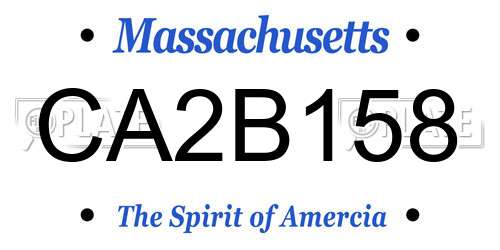 CA2B158 Massachusetts License Plate