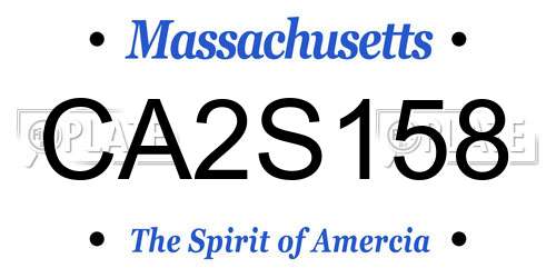 CA2S158 Massachusetts License Plate
