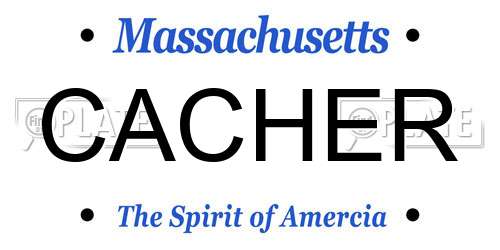 CACHER Massachusetts License Plate