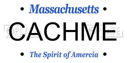 CACHME Massachusetts License Plate